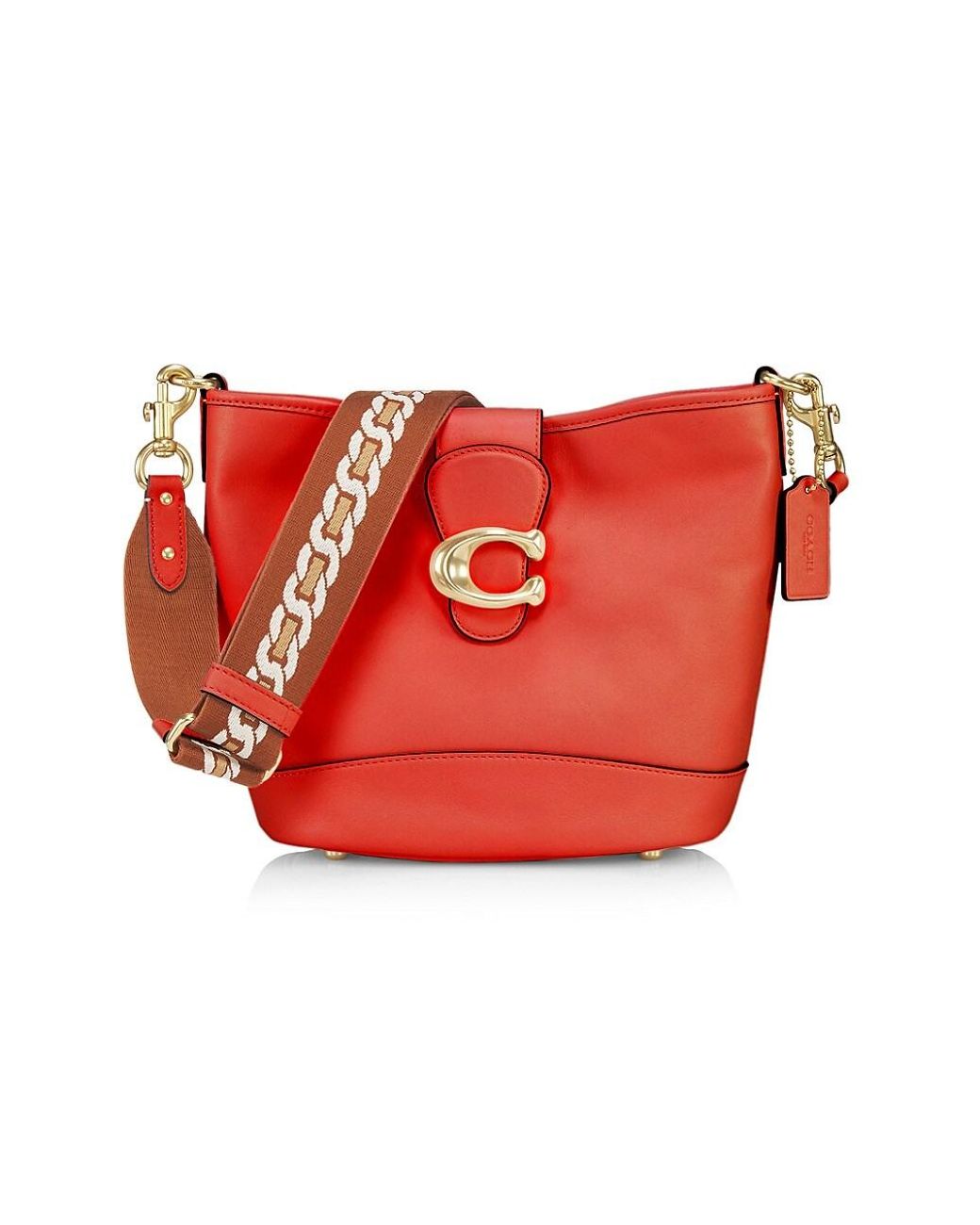 COACH Tali Leather Bucket Bag in Red Lyst