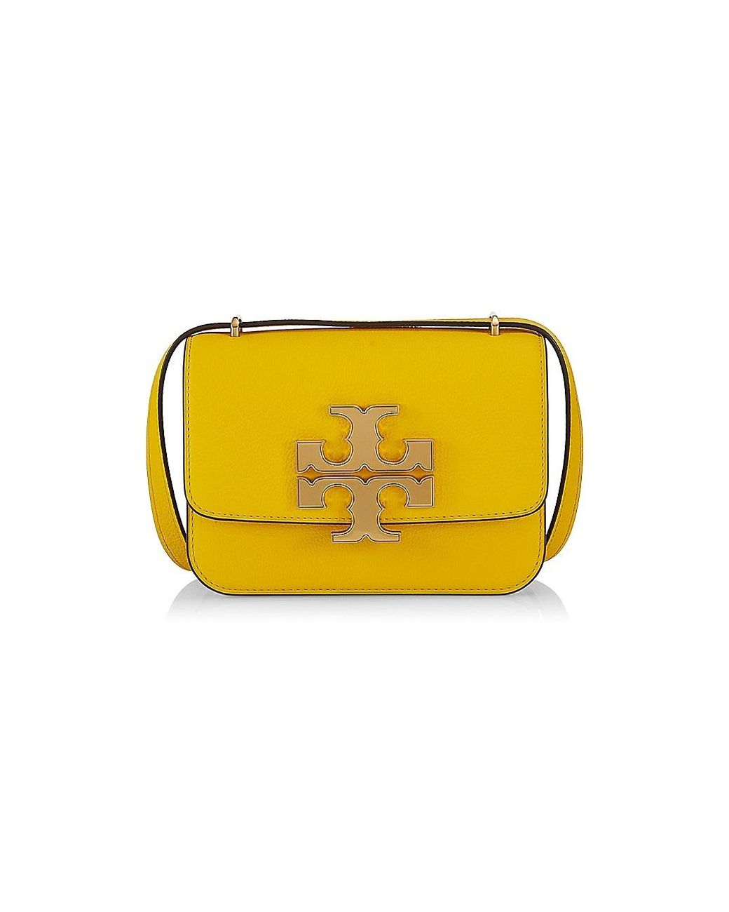 Tory Burch Small Eleanor Leather Shoulder Bag in Yellow | Lyst