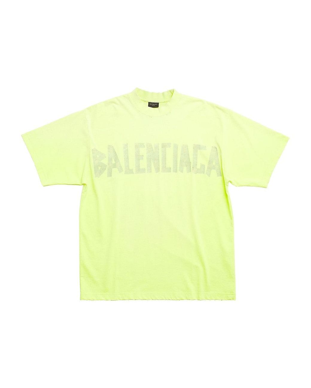 Balenciaga Tape Type T-shirt Medium Fit in Yellow | Lyst