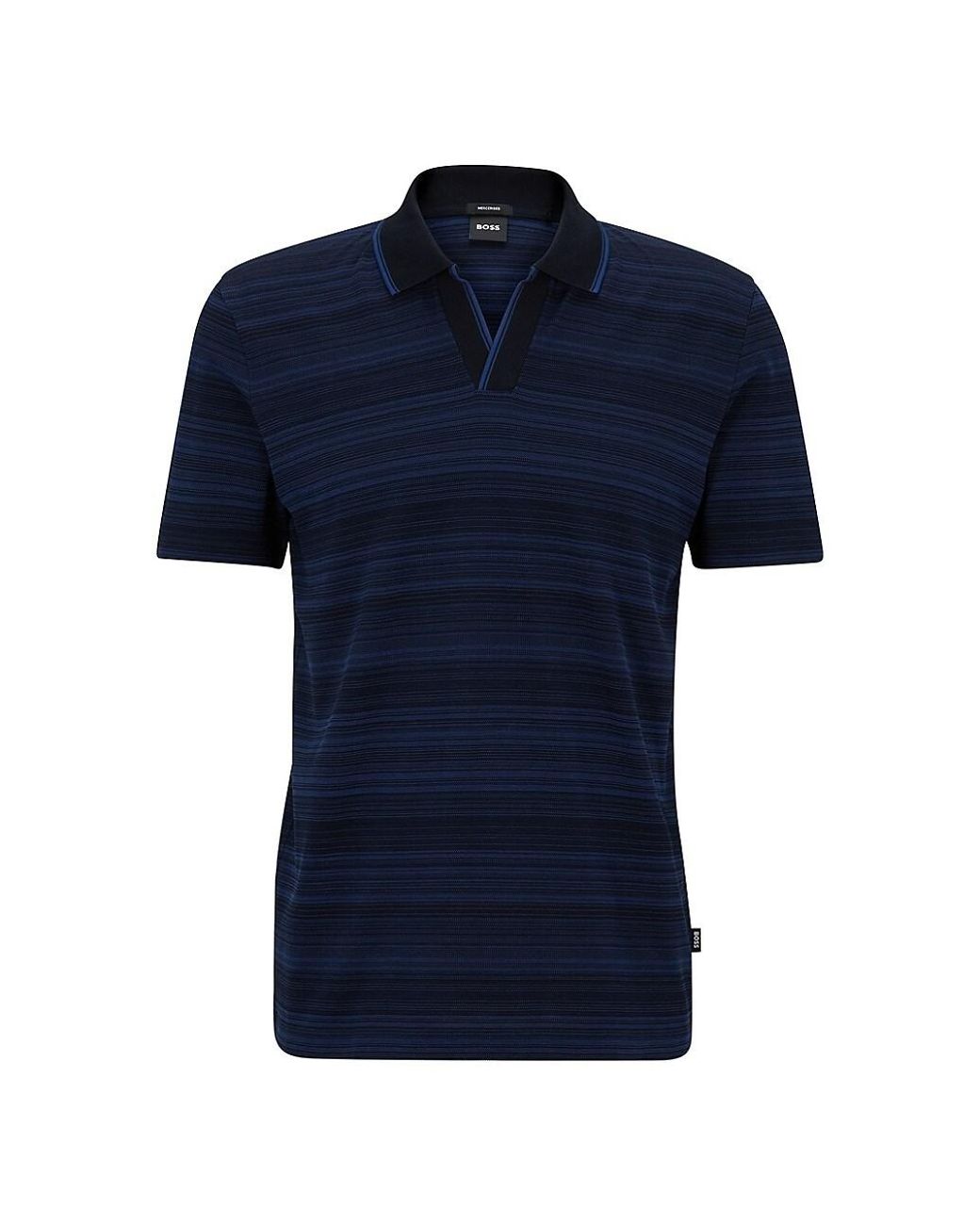 BOSS by HUGO BOSS Multi-toned Jacquard Polo Shirt In Mercerized Cotton ...