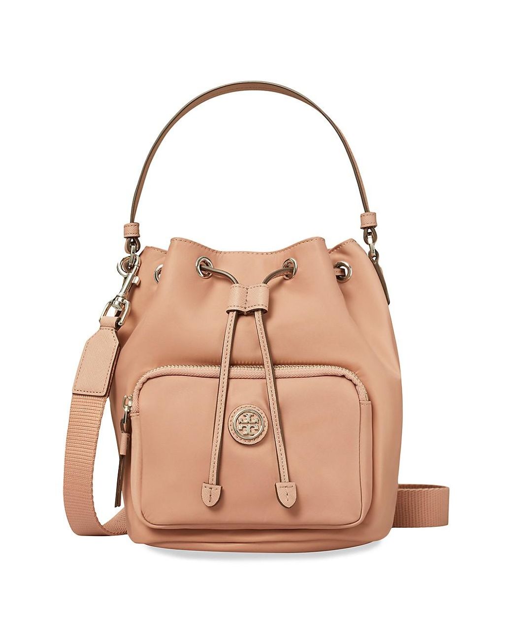 Tory Burch Virginia Nylon Bucket Bag in Pink Lyst