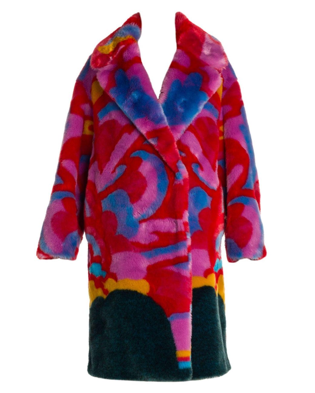 Stella McCartney The Beatles Yellow Submarine Faux Fur Coat In Pink | Lyst