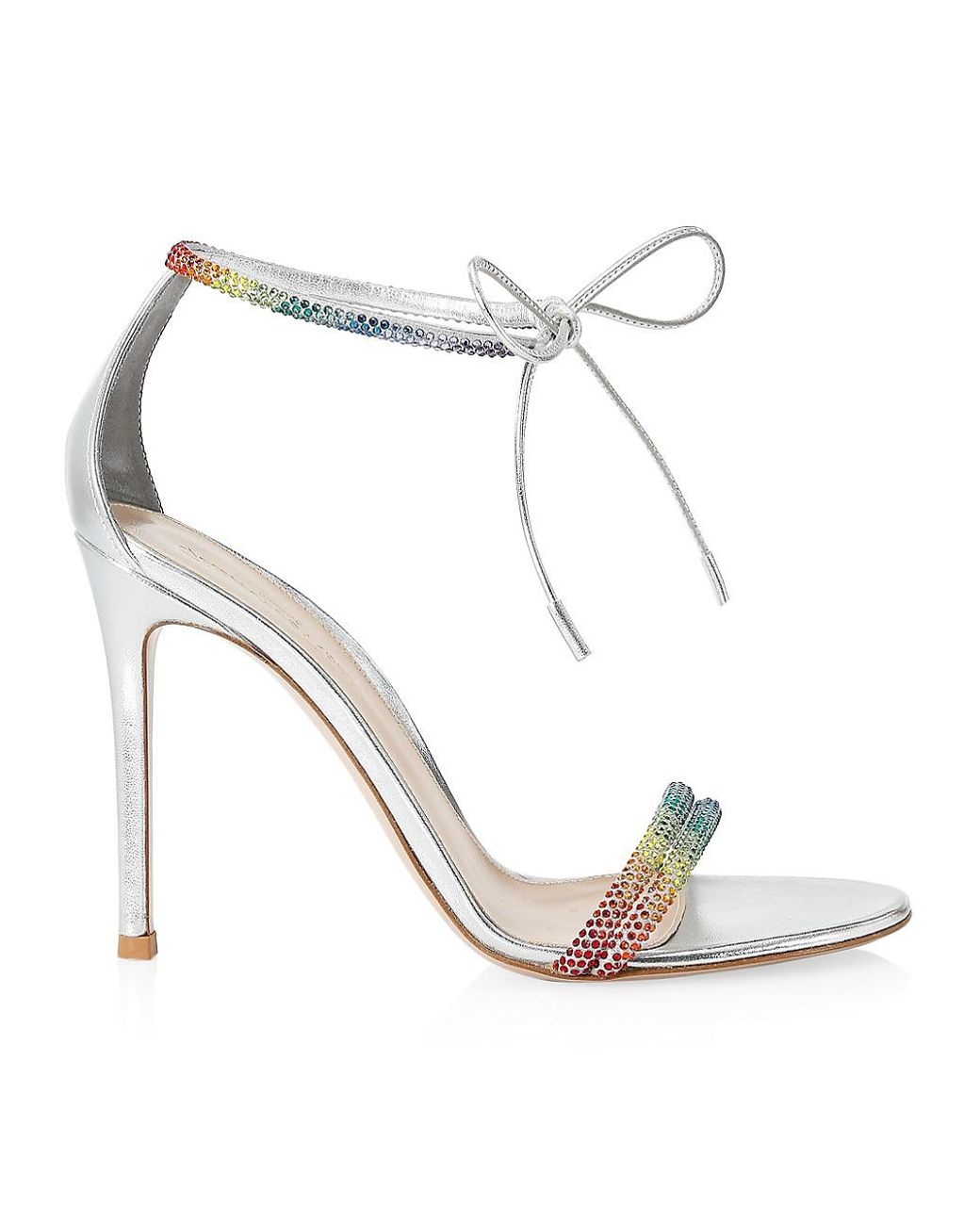 rainbow sandals with crystals