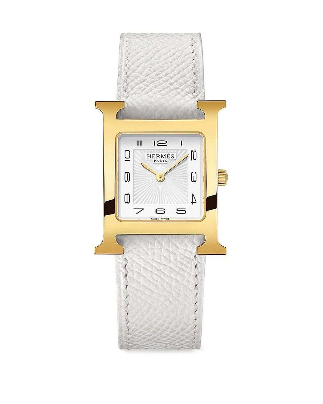 hermes white watch