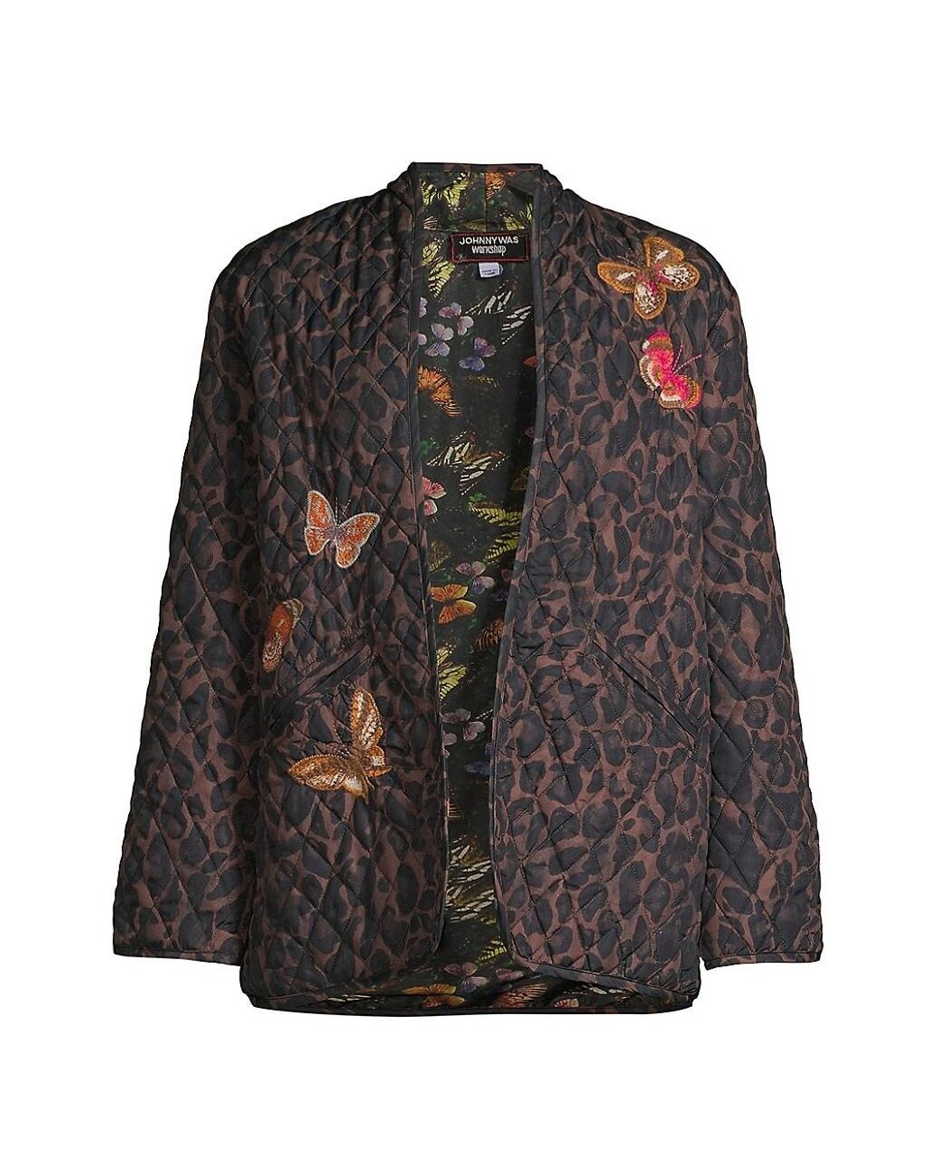 quilted leopard jacket