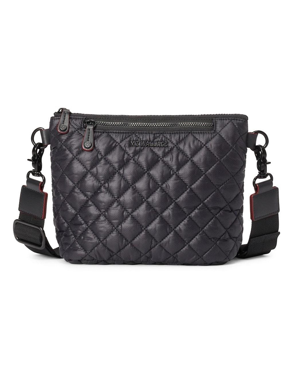 MZ Wallace Small Metro Scout Quilted Nylon Crossbody Bag in Black Lyst