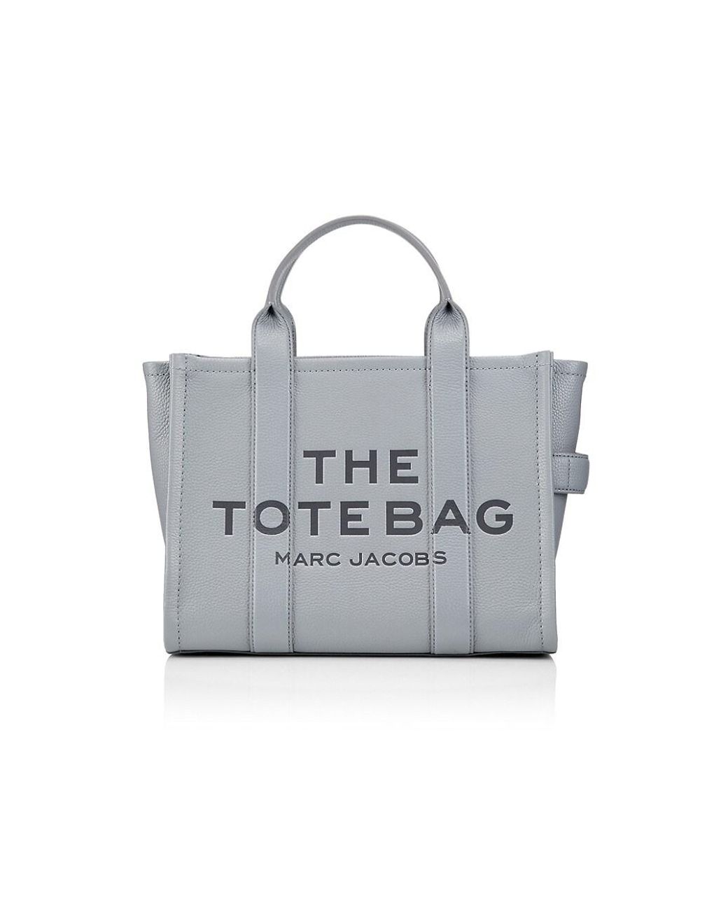 Marc Jacobs The Leather Medium Tote in Gray Lyst