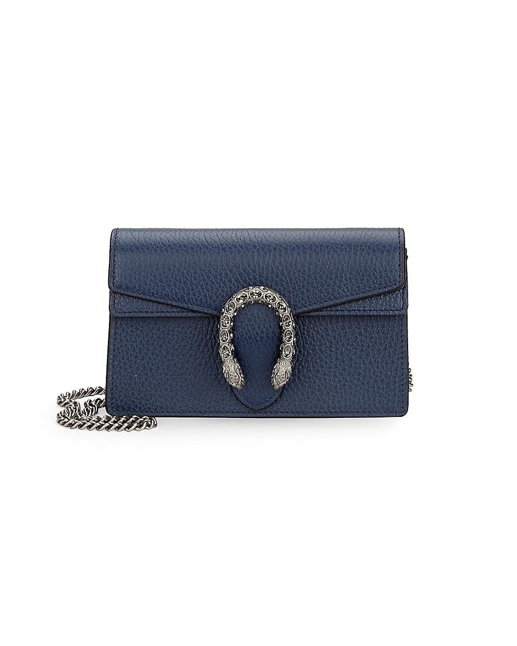 form Afgift Unravel Gucci Dionysus Leather Super Mini Bag in Blue | Lyst