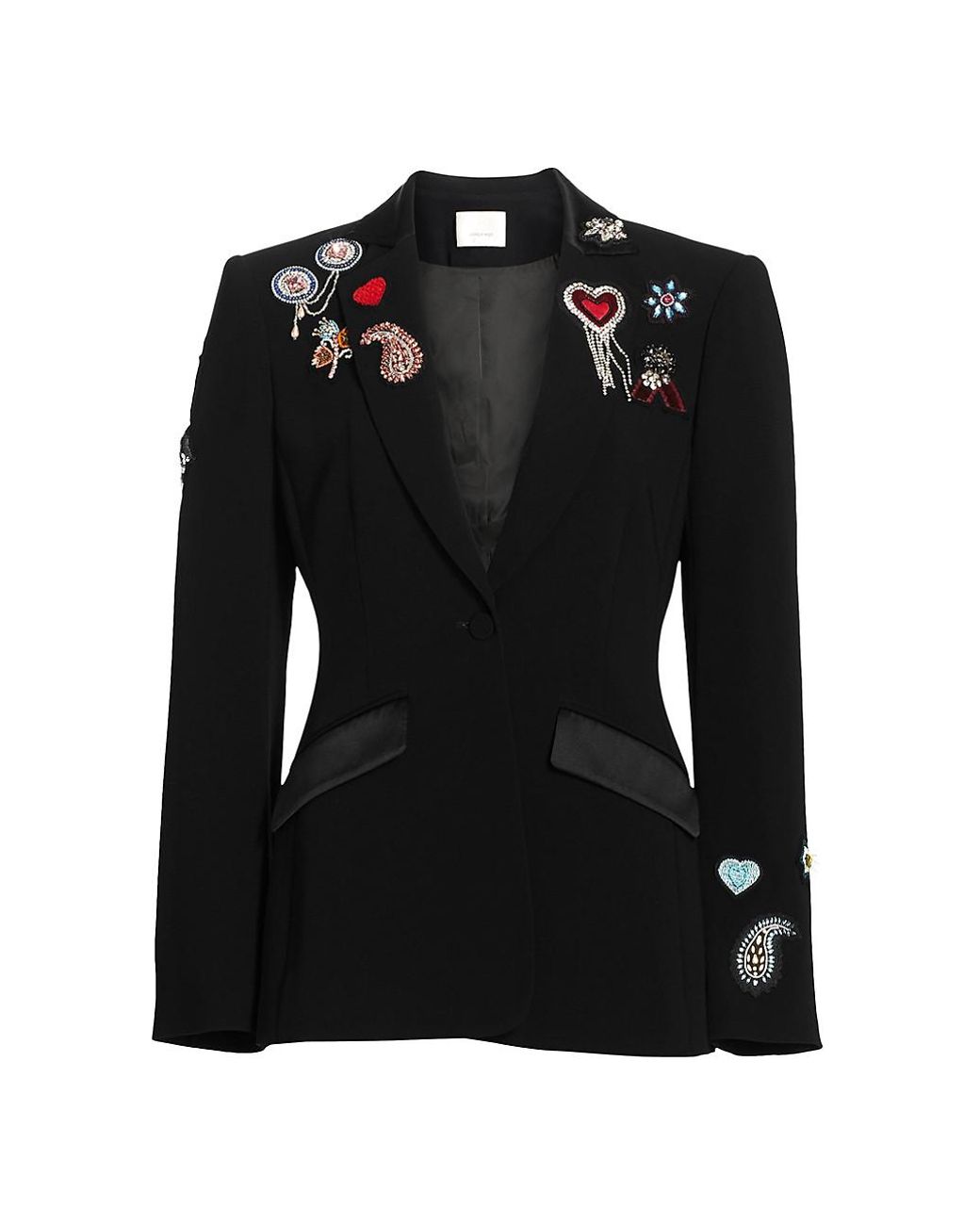 Cinq À Sept Synthetic Love Cheyenne Embroidered Blazer in Black | Lyst