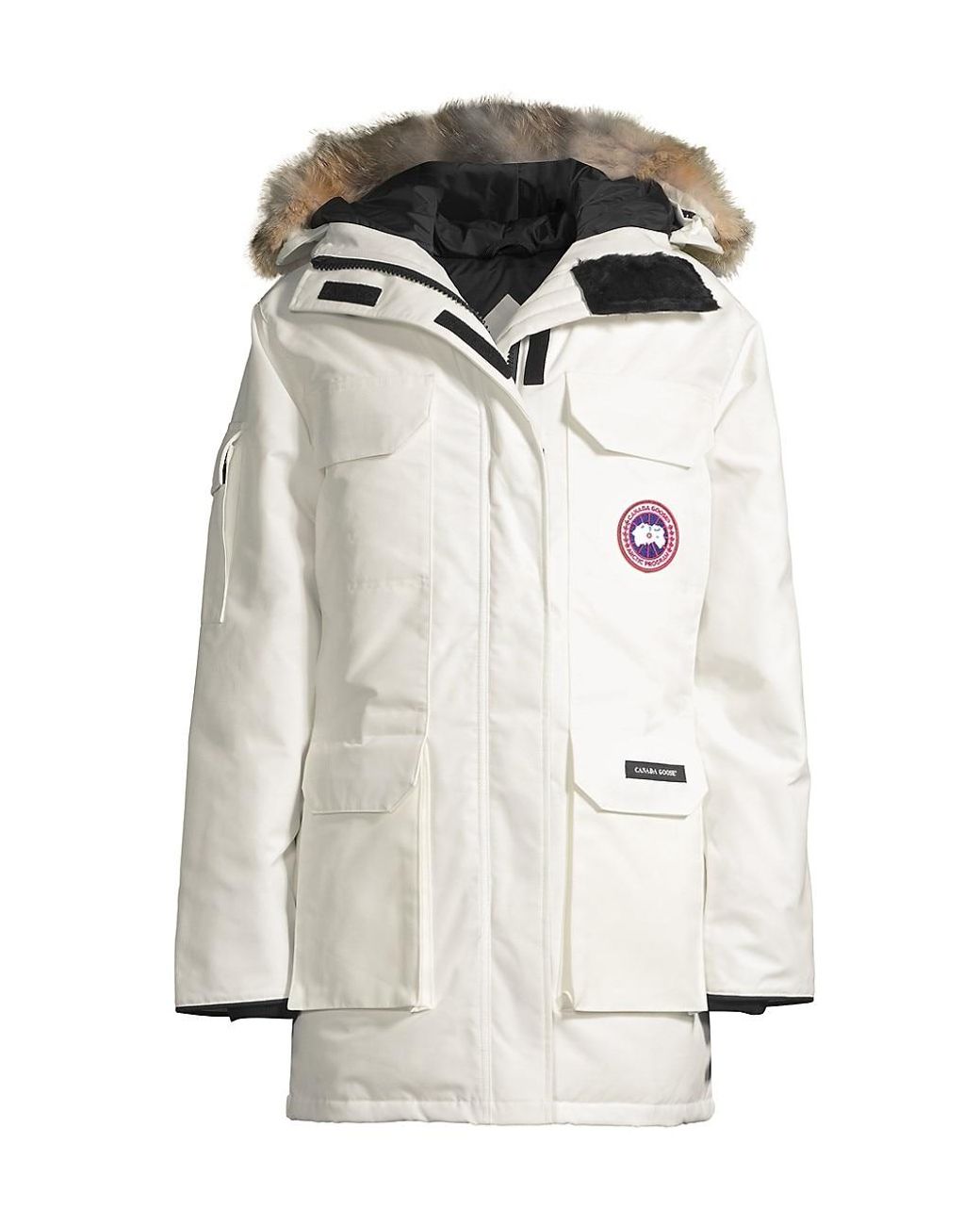 Canada Goose Fur Trim Expedition Parka in White Lyst