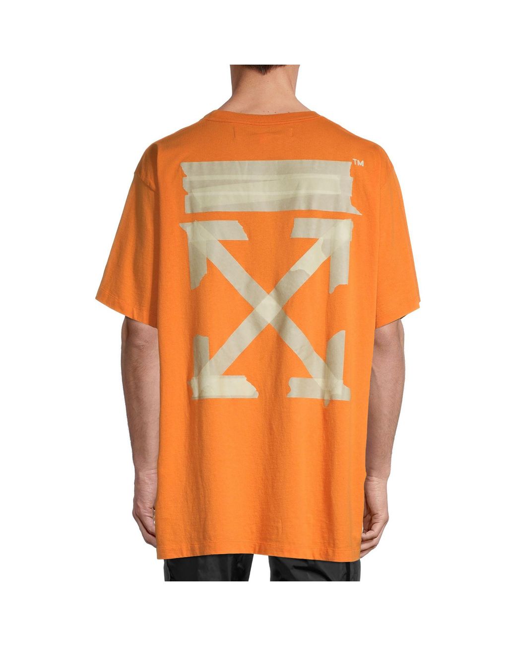 Off-White c/o Virgil Abloh Tape Arrows Print T-shirt in Orange for Men |  Lyst