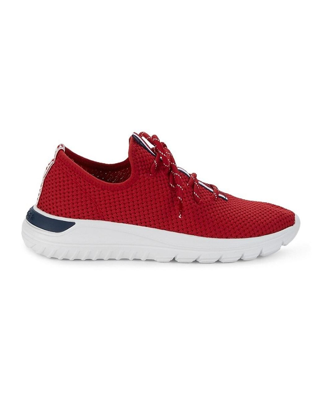 Tommy Hilfiger Synthetic Noelen Mesh Sneakers in Red | Lyst