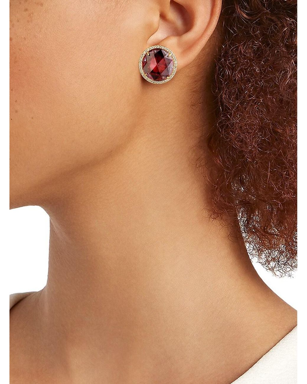 Kate Spade She Has Spark Goldtone Metal Crystal Stud Earrings in
