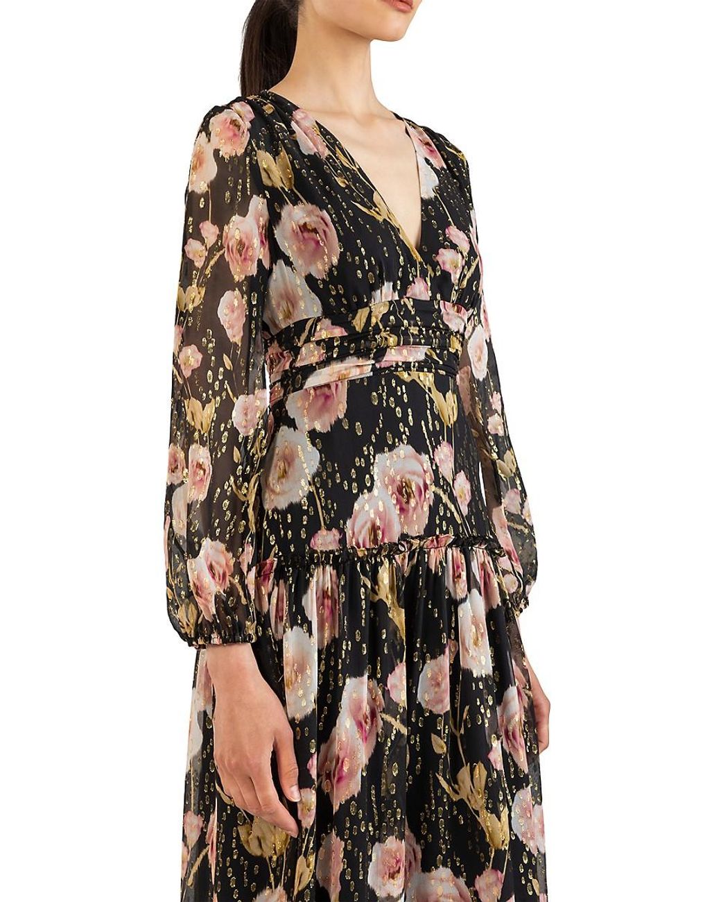 Shoshanna Brie Floral Maxi Dress in White | Lyst Canada