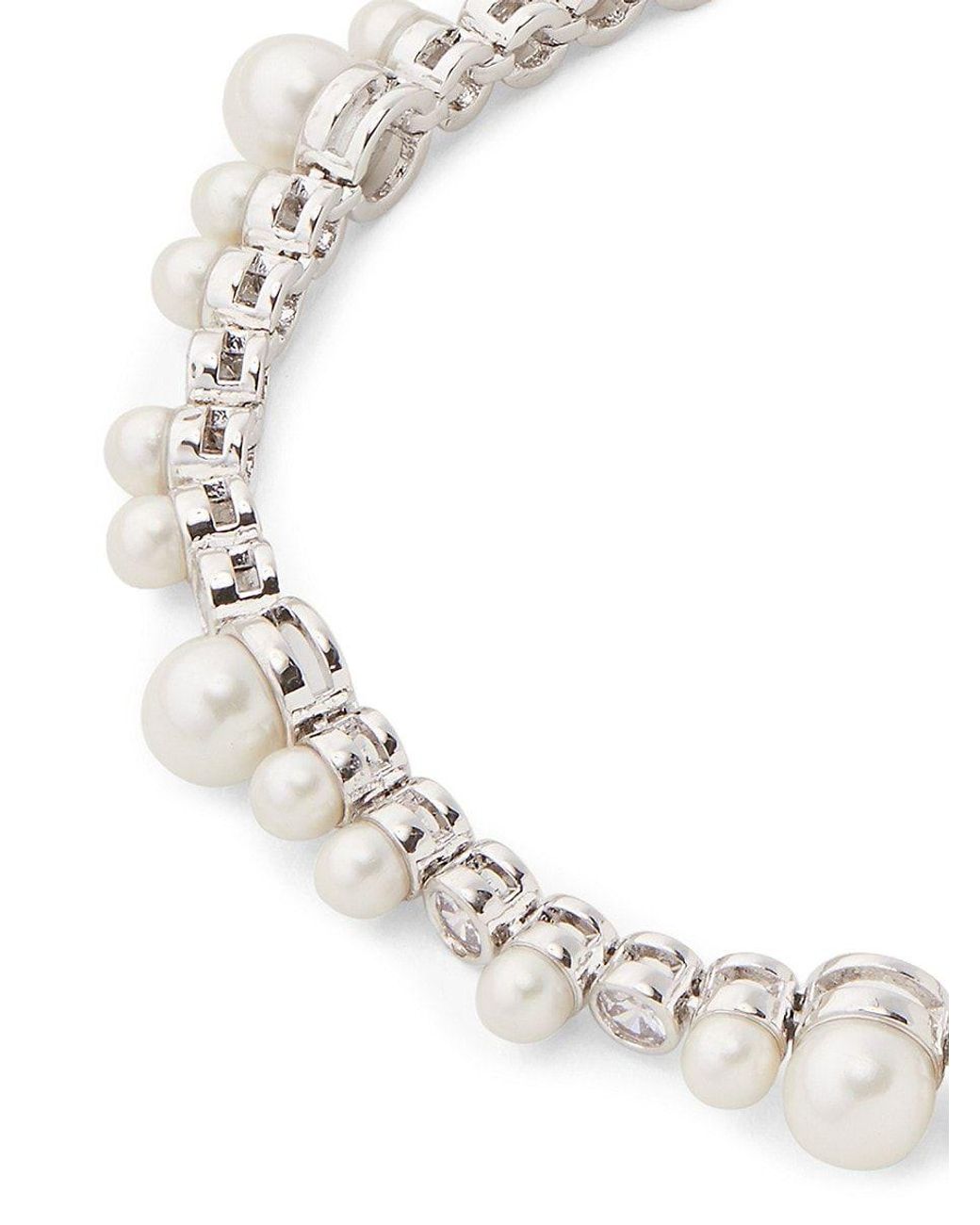 pearl and cubic zirconia bracelet