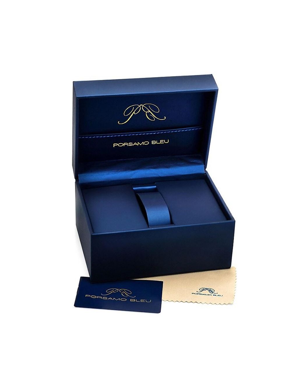 Porsamo Bleu Dylan 43mm Stainless Steel Leather Strap Watch in