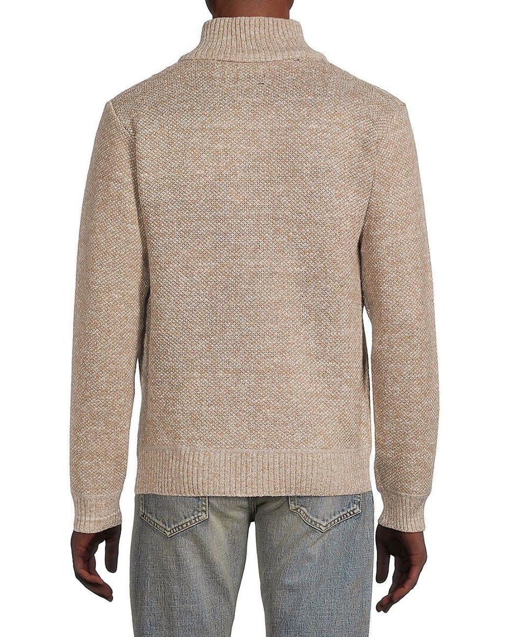 Buffalo David Bitton Walkley Faux Fur Lined Cable Knit Sweater in