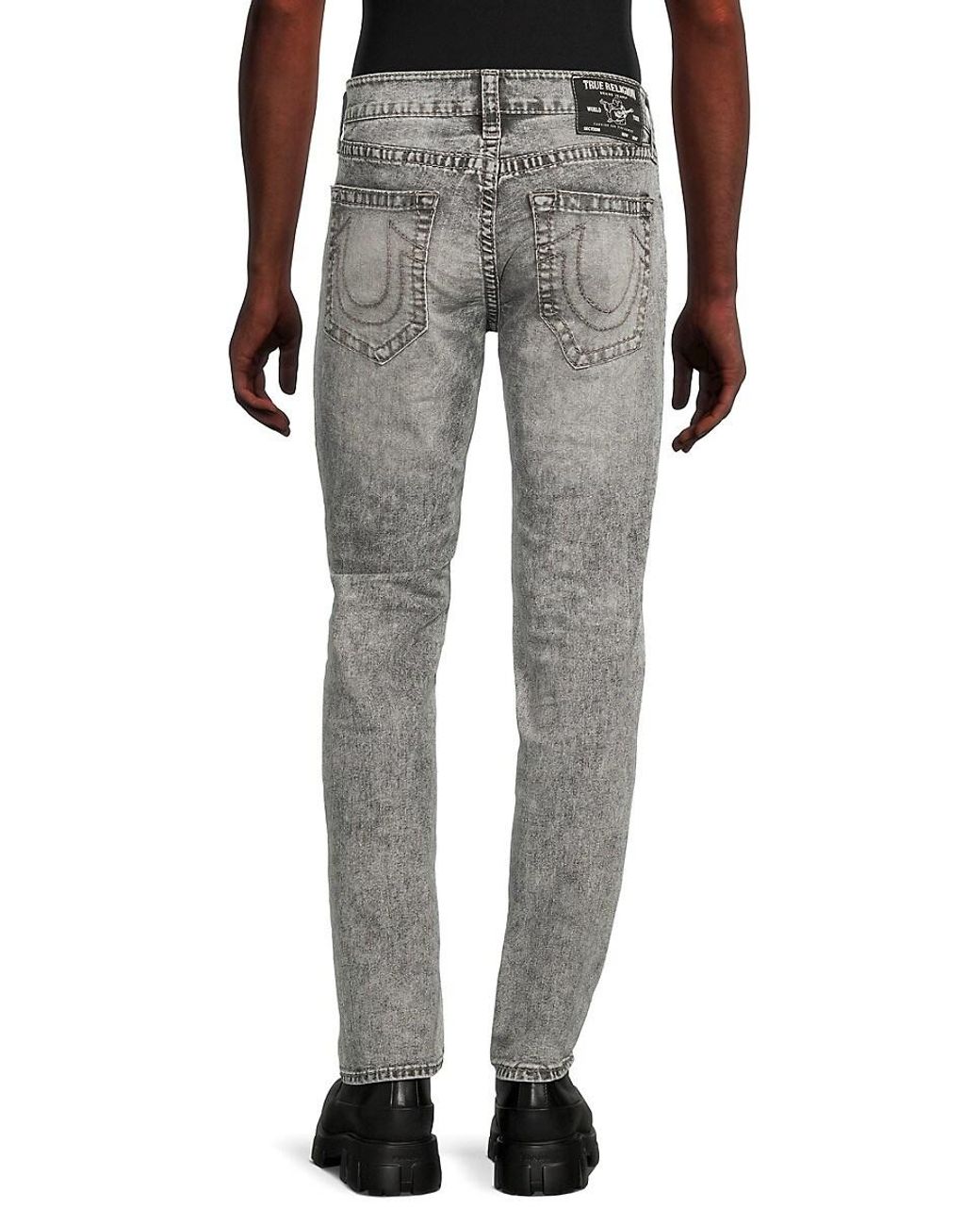 True Religion Rocco Relaxed Skinny Jeans in Gray for Men | Lyst