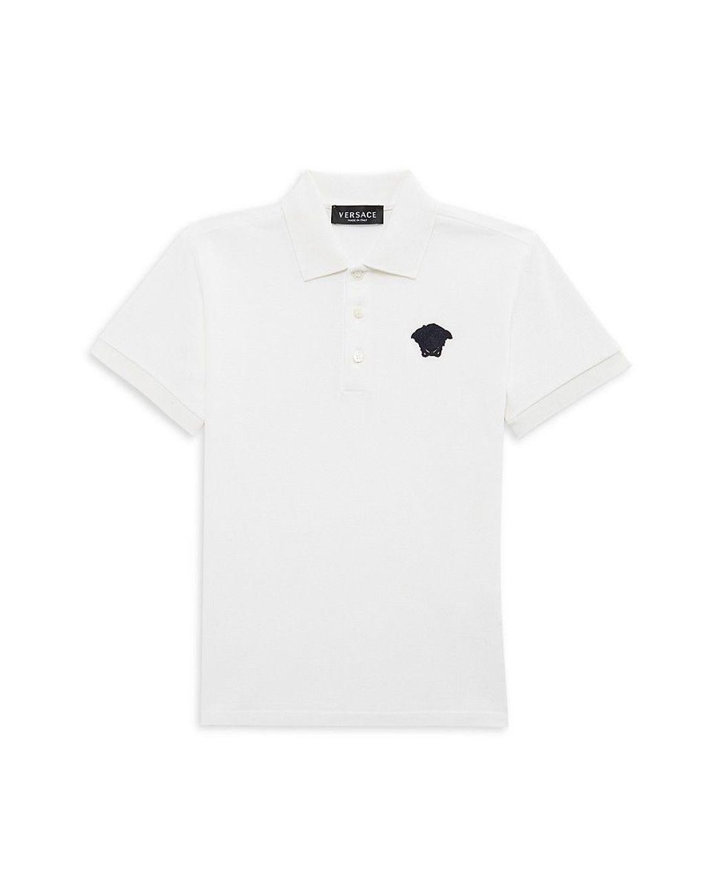 Versace white top polo medusa