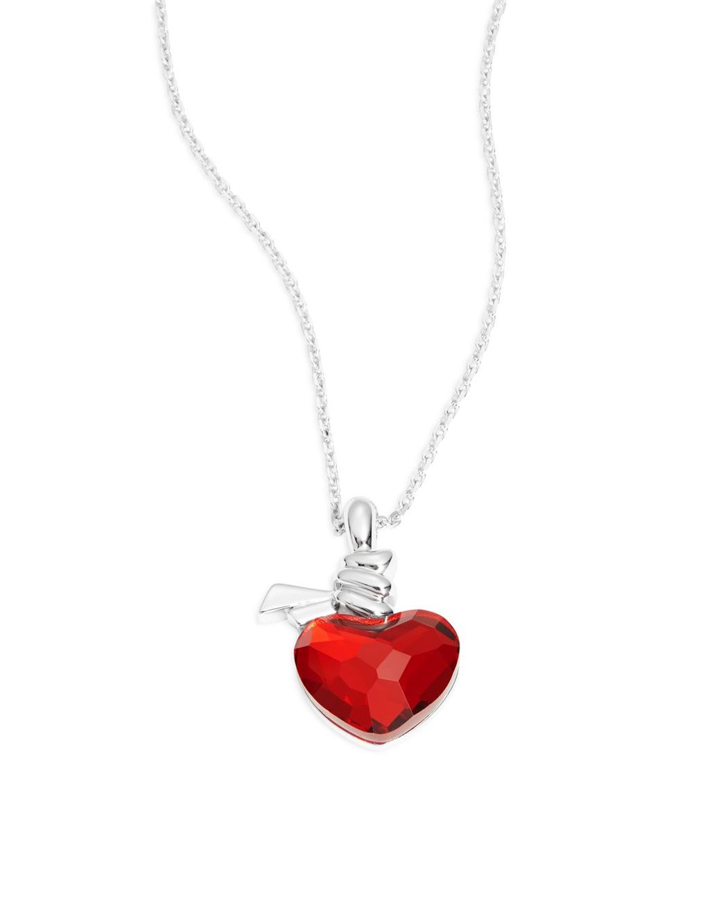 Swarovski Ties Of Love Crystal Heart Necklace in Red | Lyst