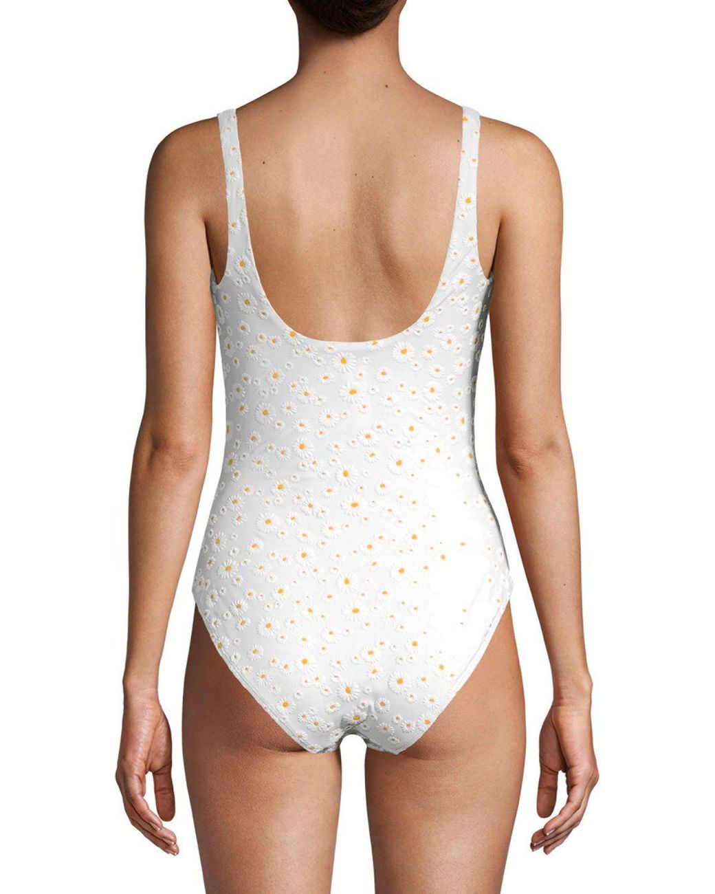 Tory Burch Daisy Floral One-piece Swimsuit in White | Lyst