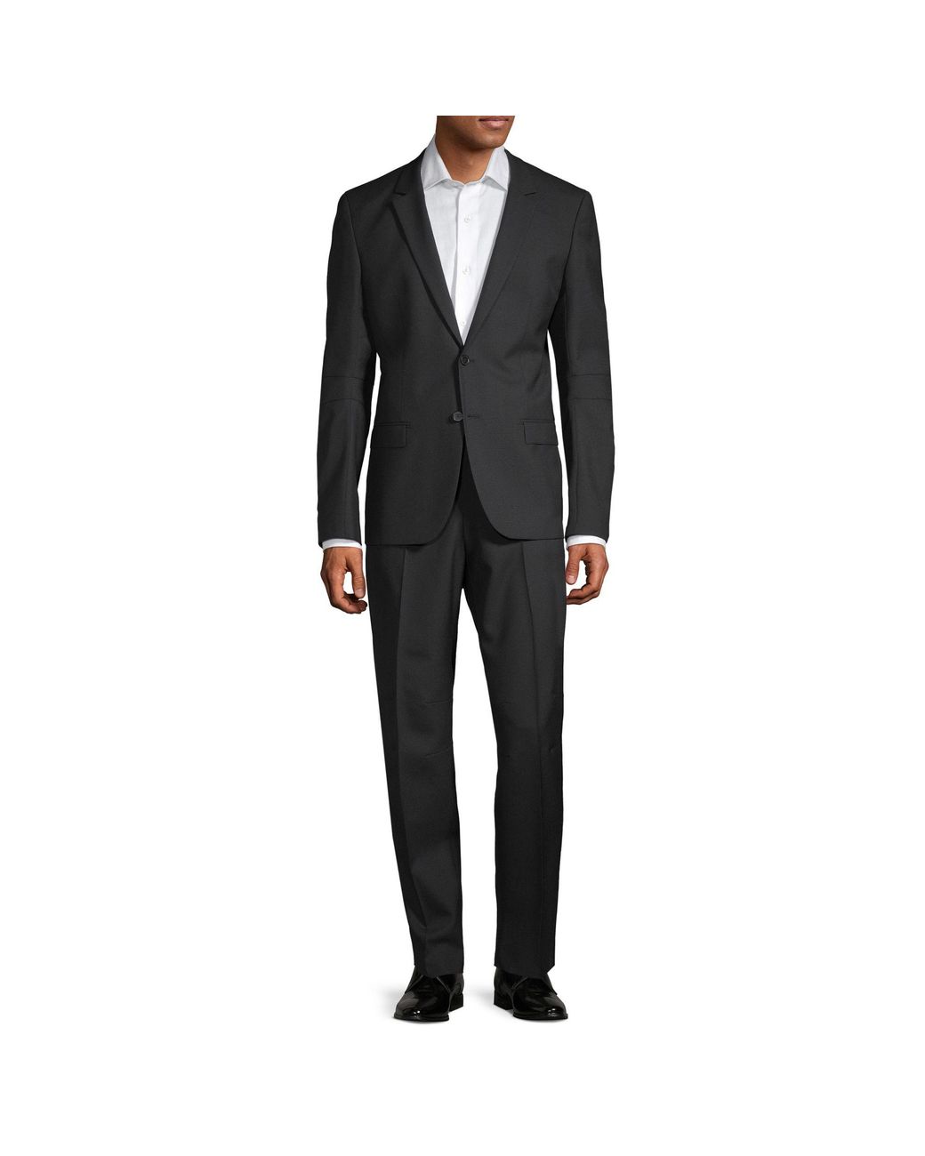 BOSS by HUGO BOSS Extra Slim-fit Marzotto Anfred Wool Suit in Black for Men  | Lyst