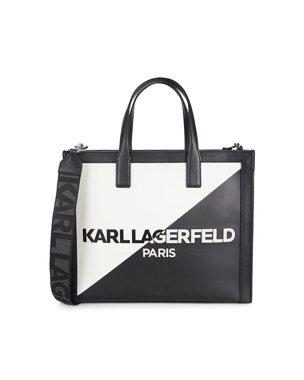 Karl Lagerfeld Nouveau Logo Tote in Black | Lyst Australia