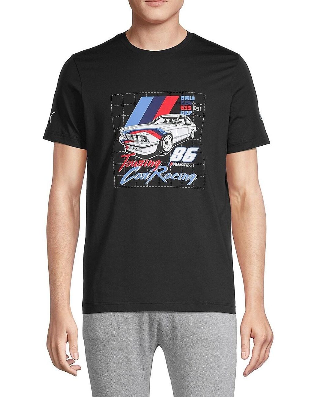 PUMA Bmw Motorsport Vintage-inspired T-shirt in Black for Men | Lyst