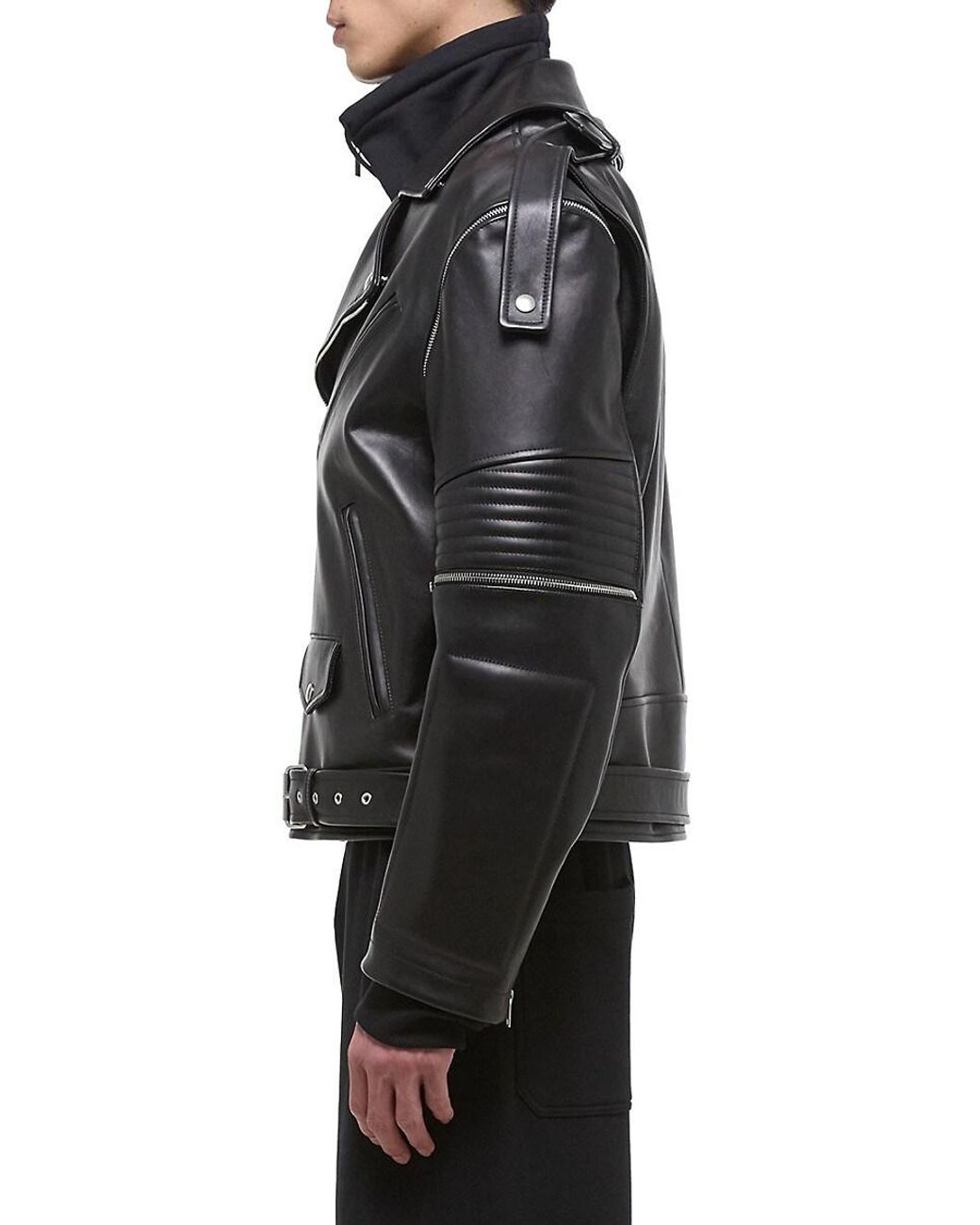 helmut lang lether astro biker jacket