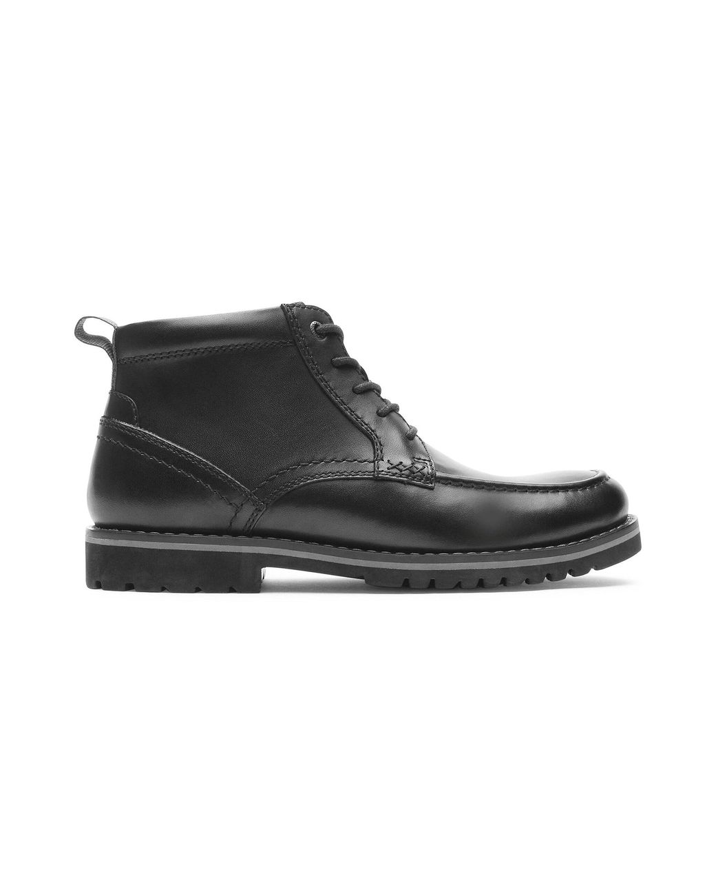 Rockport Mitchell Leather Ankle Boots in Black for Men | Lyst