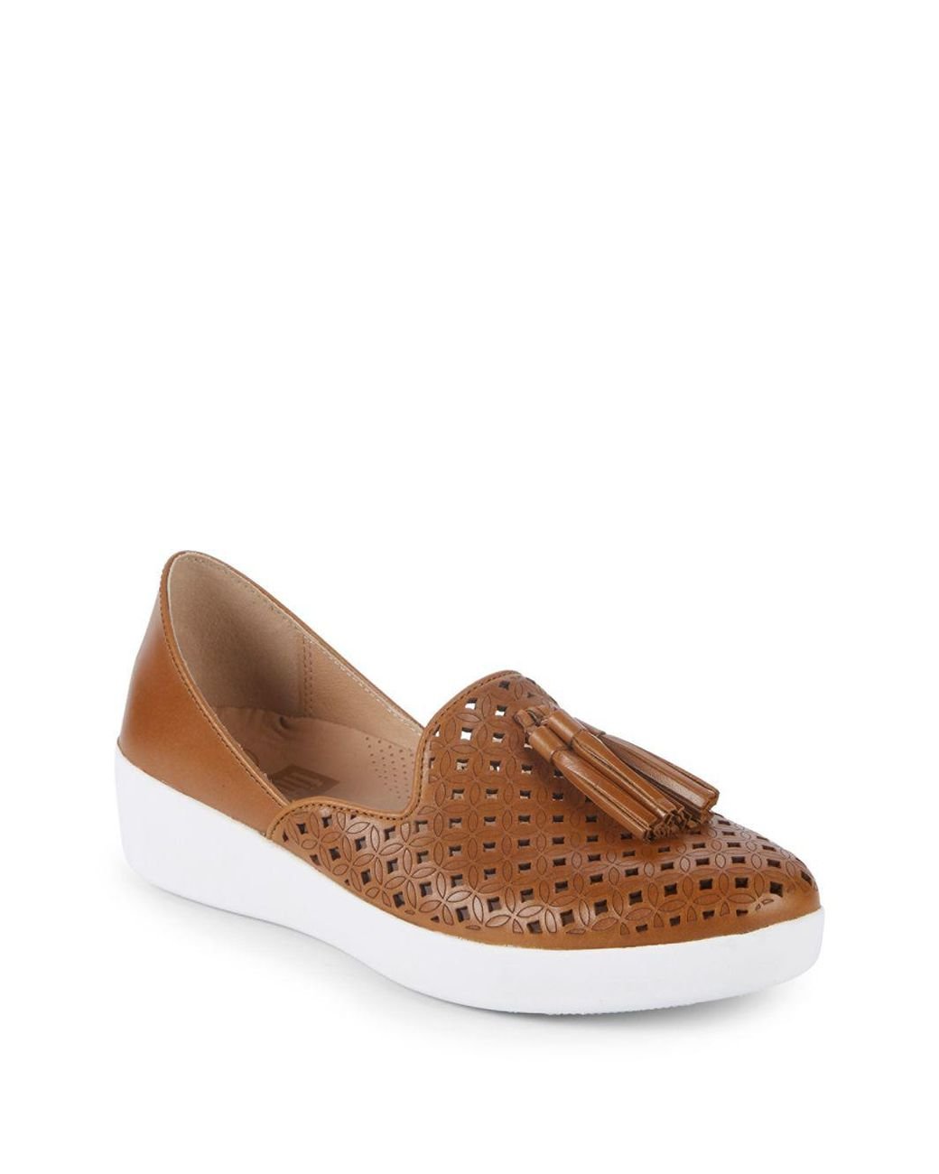 Fitflop Tassel Superskate D orsay Loafers latticed Leather