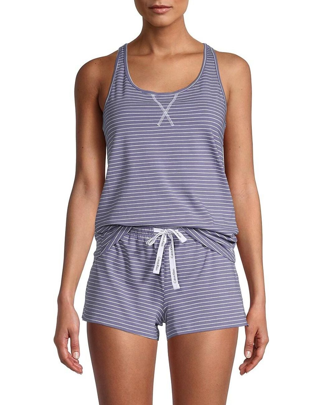 Calvin Klein Cotton 2-piece Tank Top & Shorts Pajama Set | Lyst