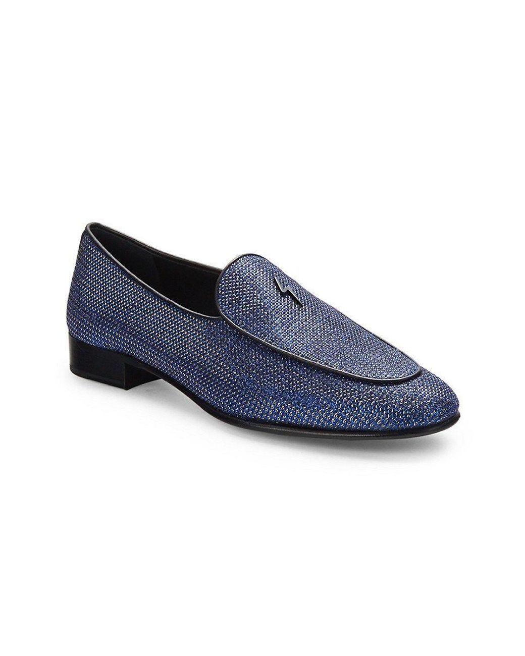 Giuseppe Zanotti Trading Logo Loafers in Blue | Lyst