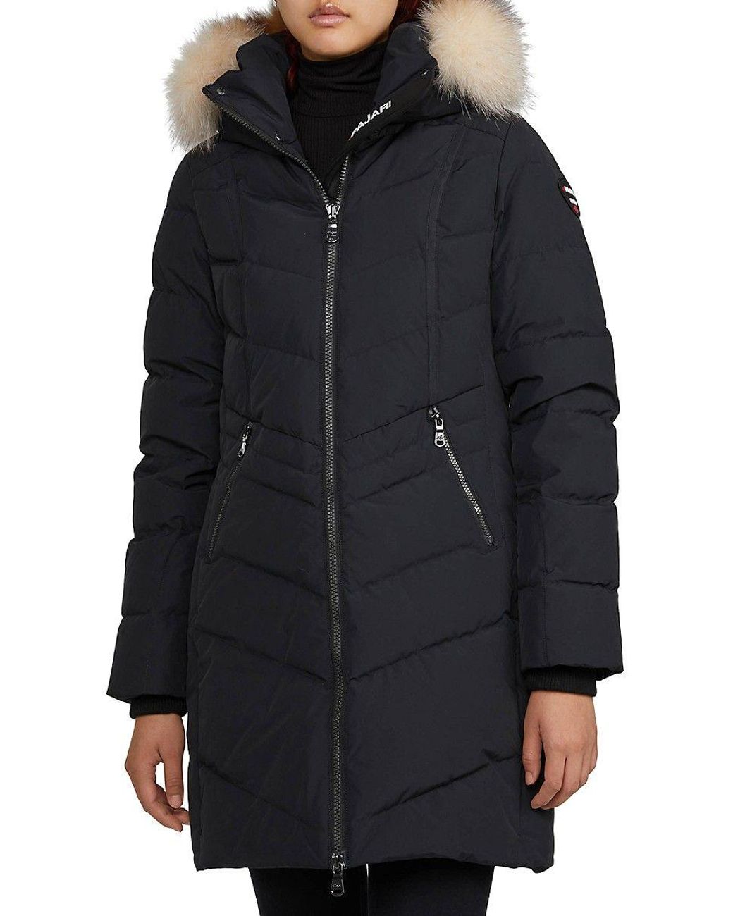 Pajar Faux Fur Trim Puffer Coat in Black Lyst