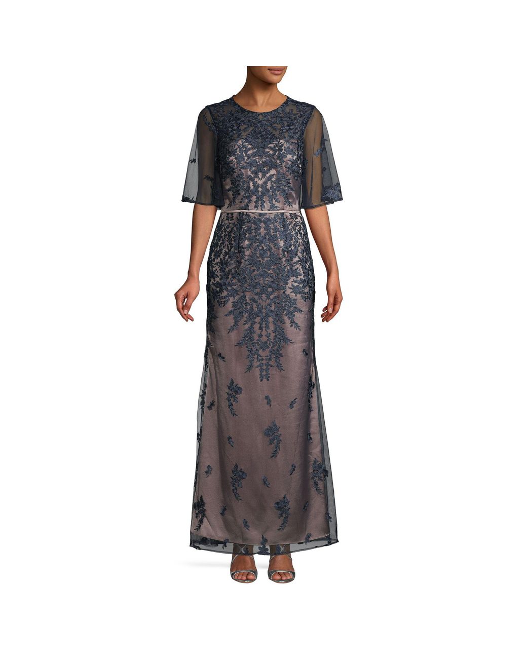 JS Collections Synthetic Embroidered 