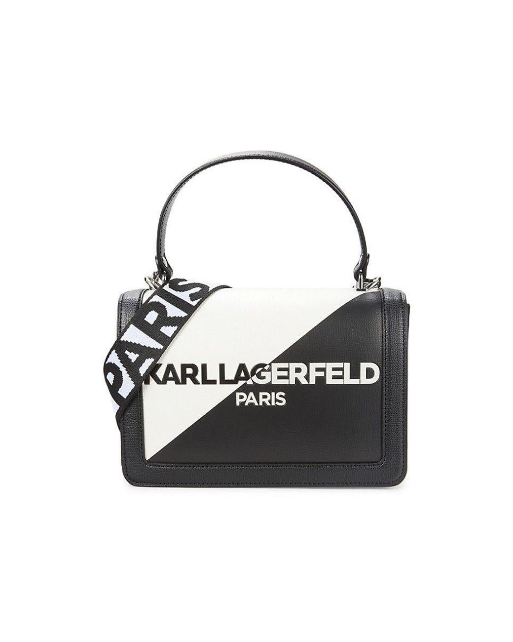 Karl Lagerfeld Simone Leather Crossbody Bag in Black Lyst