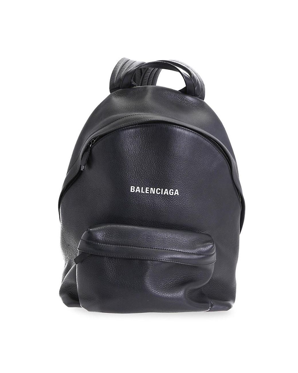 Balenciaga Logo Leather Everyday Backpack in Blue Lyst