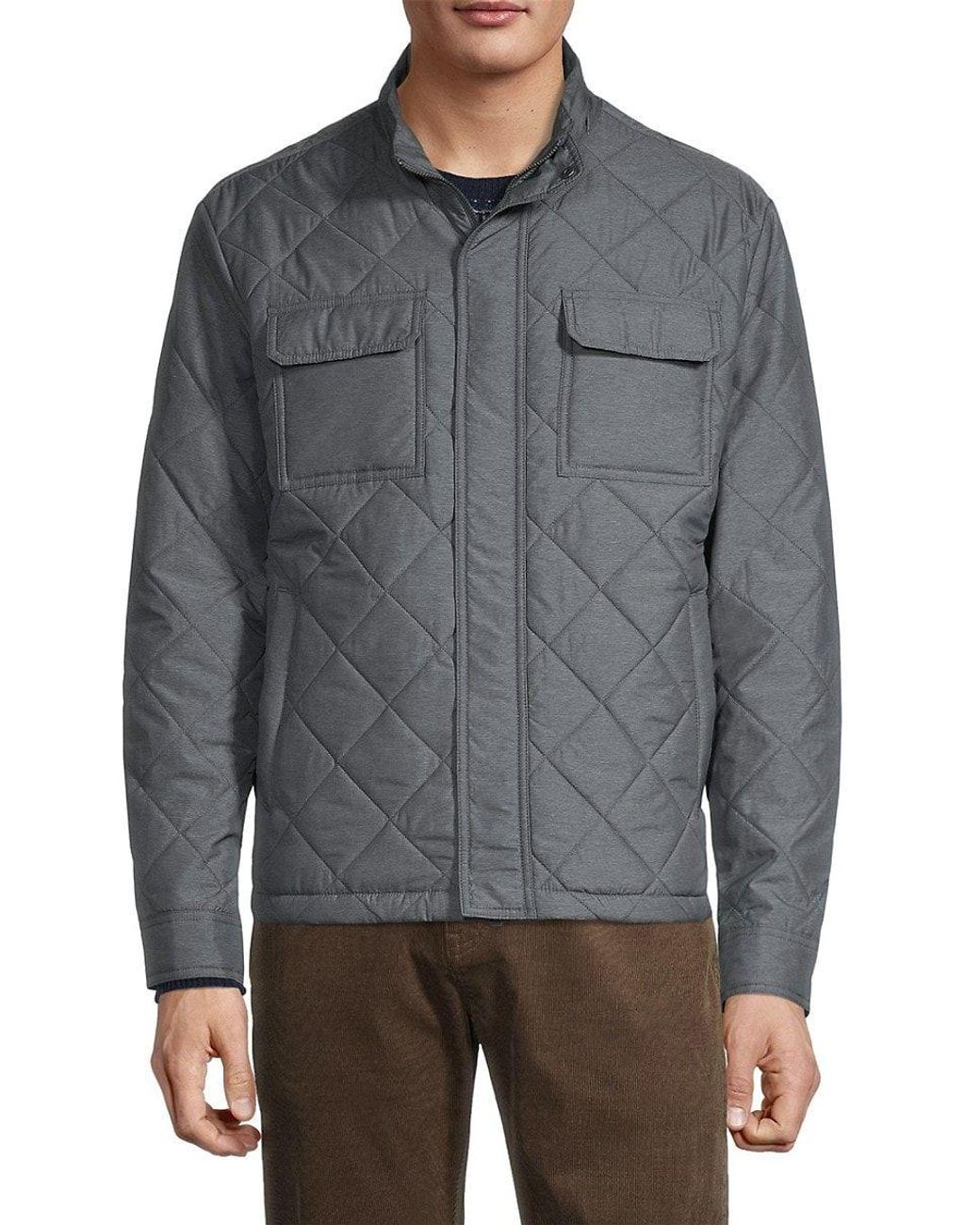Peter Millar New Norfolk Quilted Bomber Jacket in Gray for Men Lyst