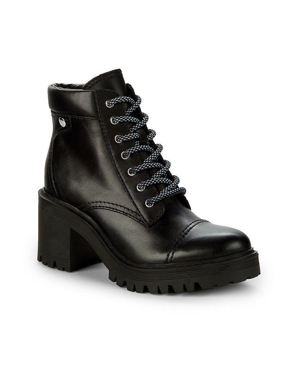 Marc Fisher Wenner Laced Leather Boots 