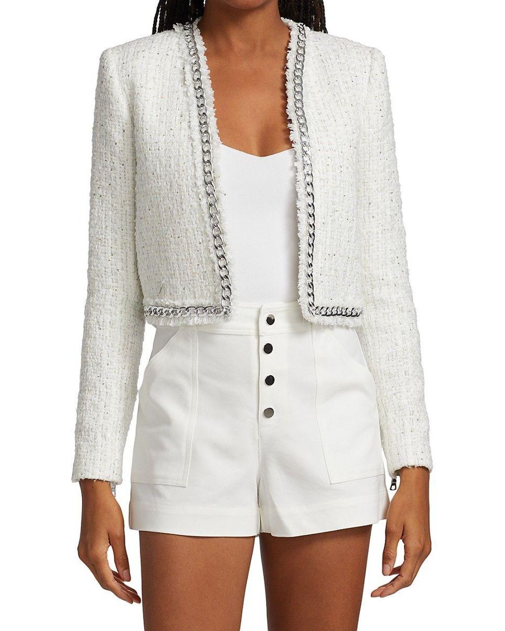 Alice and olivia hot sale cropped jacket