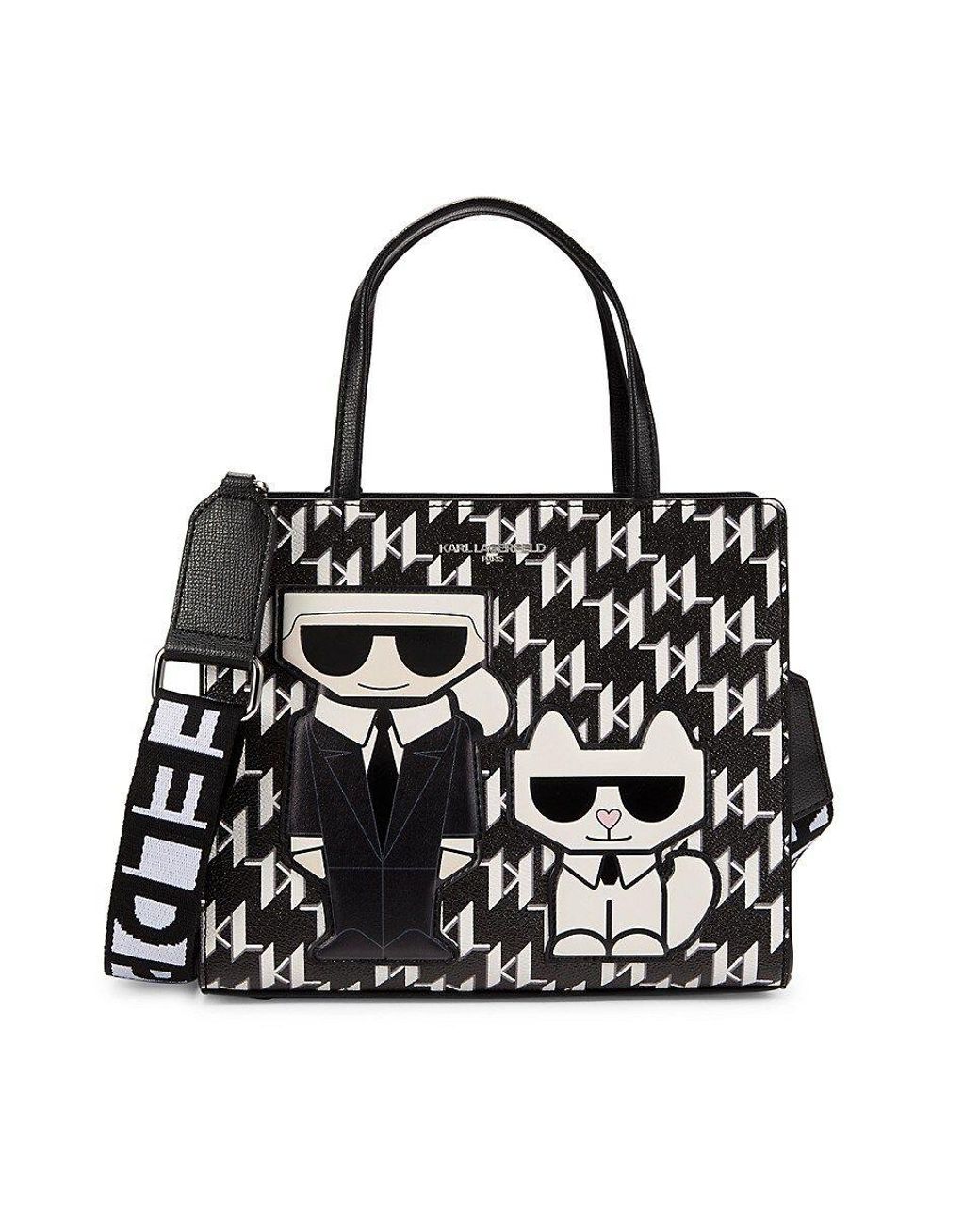 Karl Lagerfeld Maybelle Satchel in Black Lyst