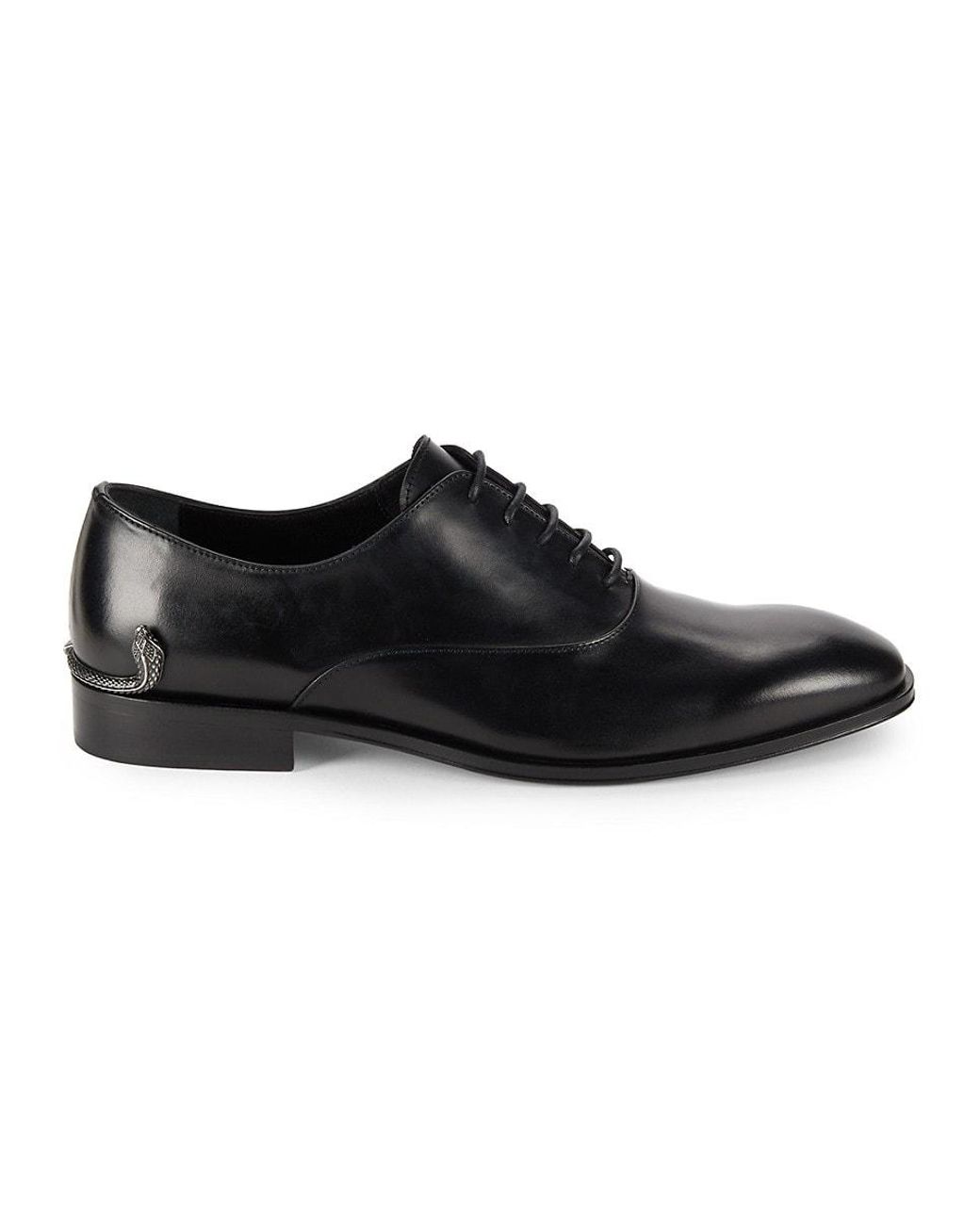 Roberto Cavalli Leather Oxford Shoes In Black For Men Lyst