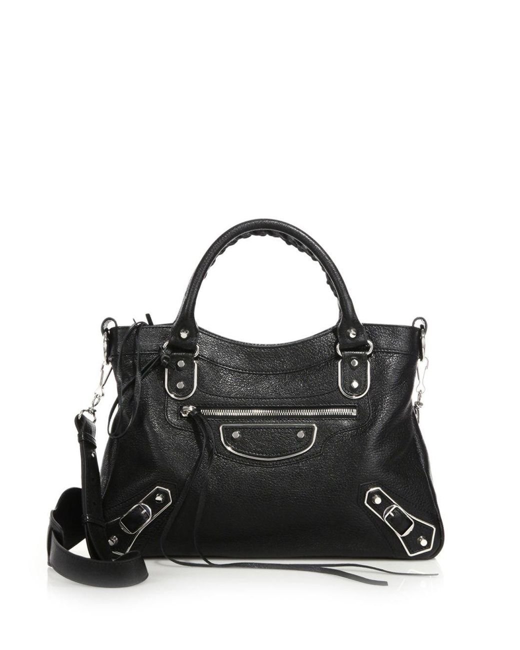 Balenciaga Classic Metallic Edge Town Bag in Black | Lyst