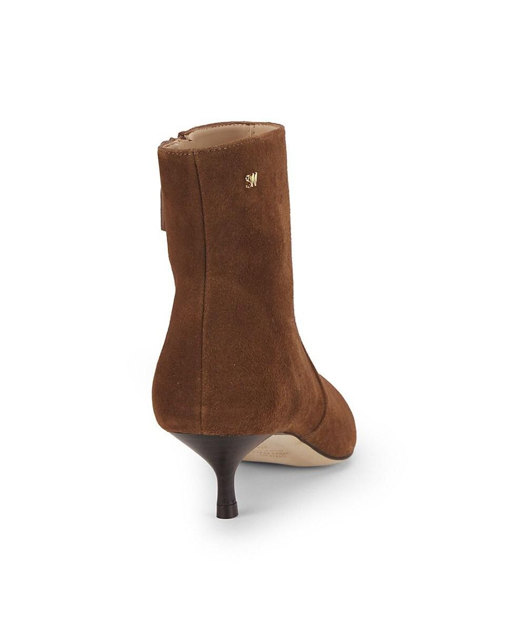 Stuart Weitzman Mara Suede Kitten Ankle Boots in Brown | Lyst