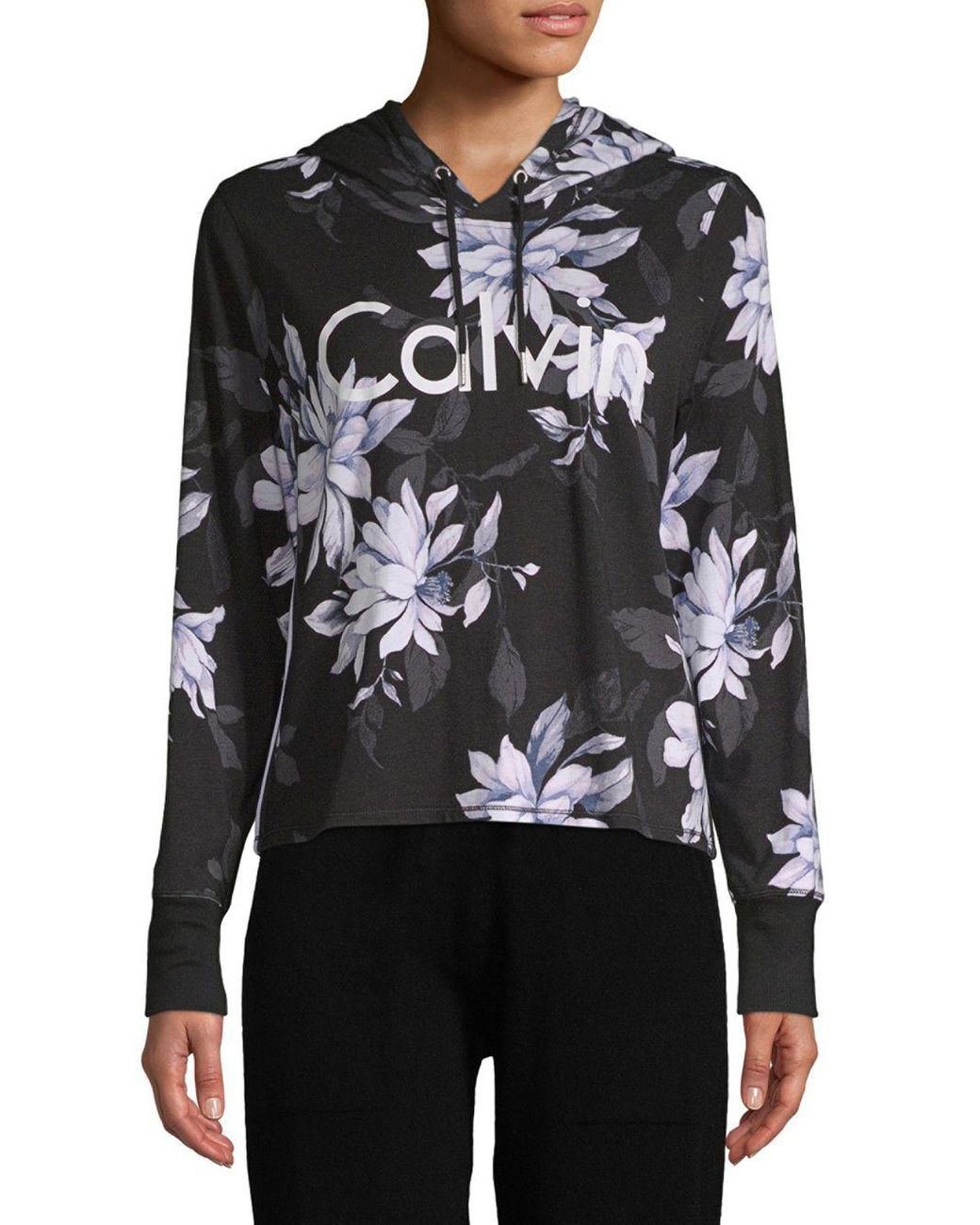 calvin klein floral hoodie