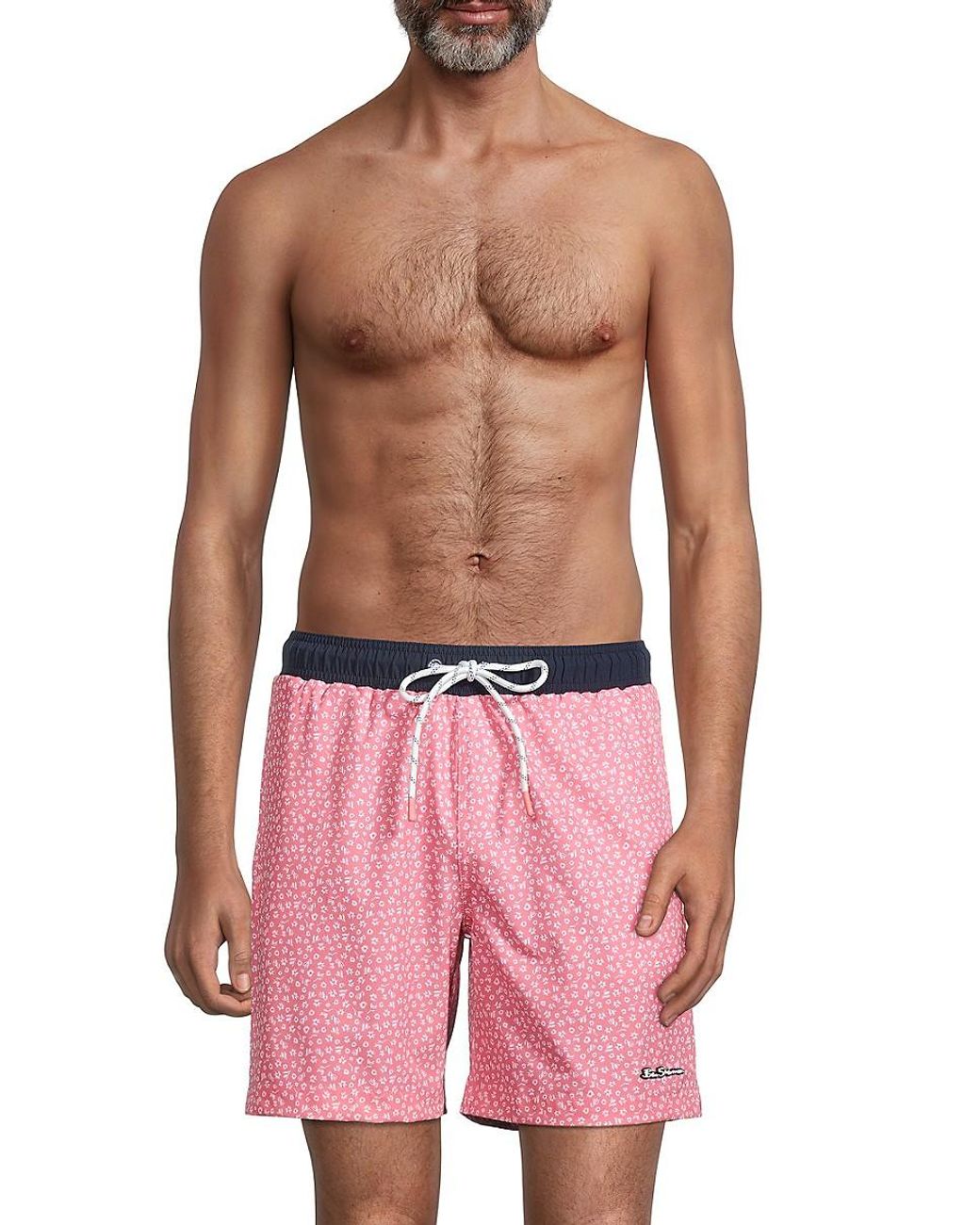 Ben Sherman Floral-print Swim Shorts in Red for Men | Lyst UK
