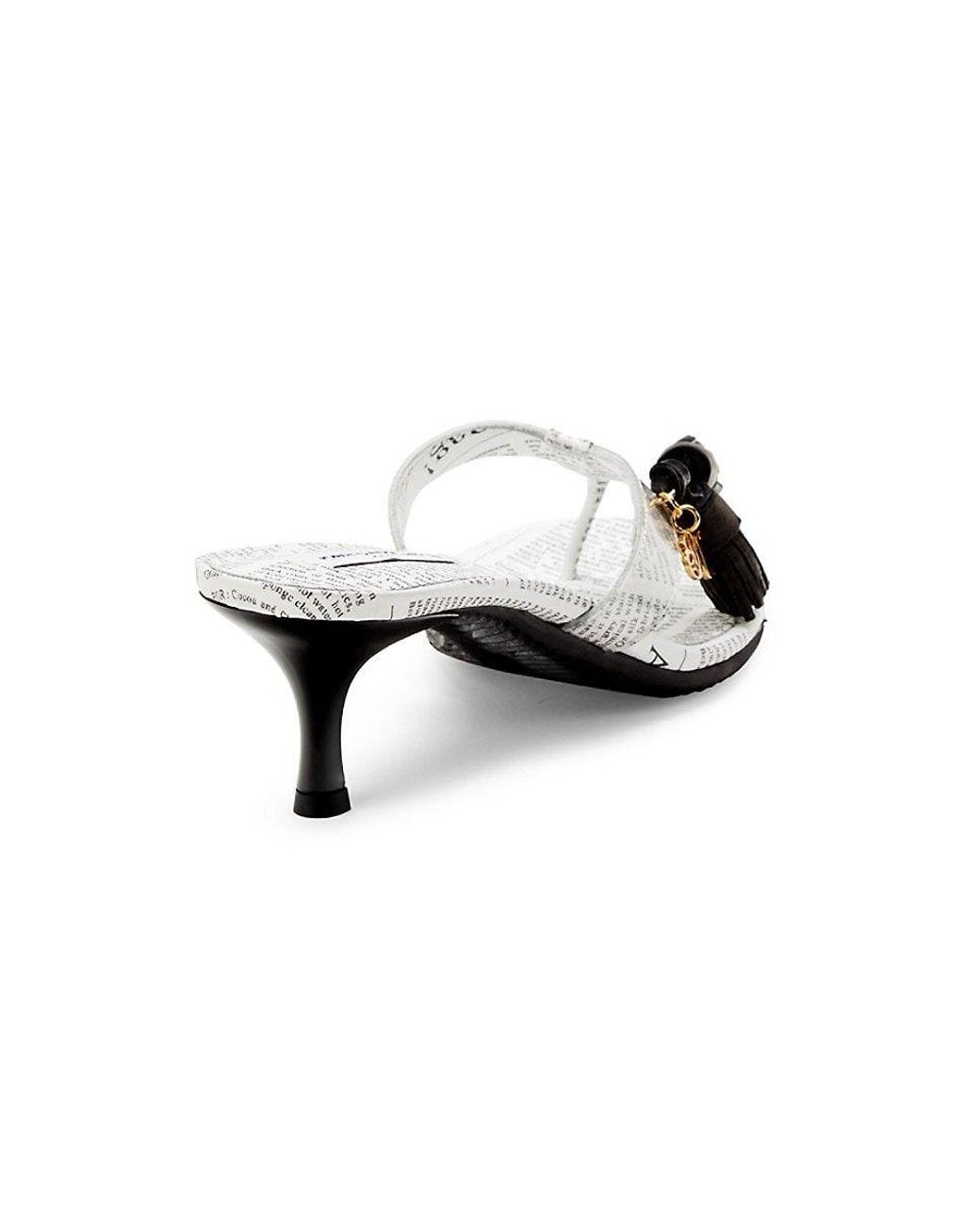 John Galliano Criss Cross Black & White Logo Platform Sandals NEW $455 Size  35.5