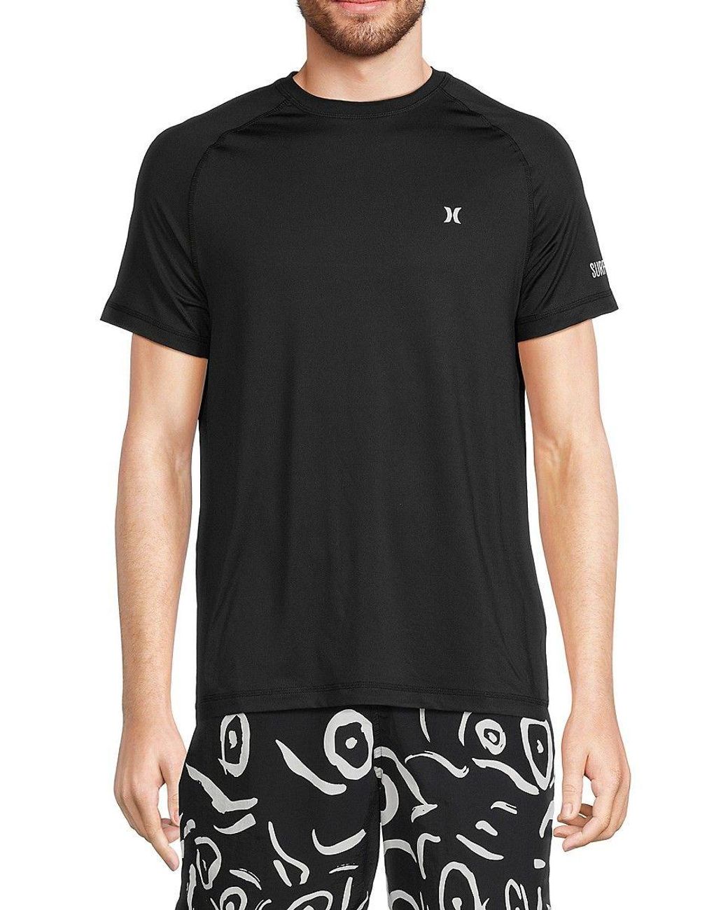 Hurley Surf Enjoy Logo Short Sleeve Sun T Shirt in Black for Men | Lyst