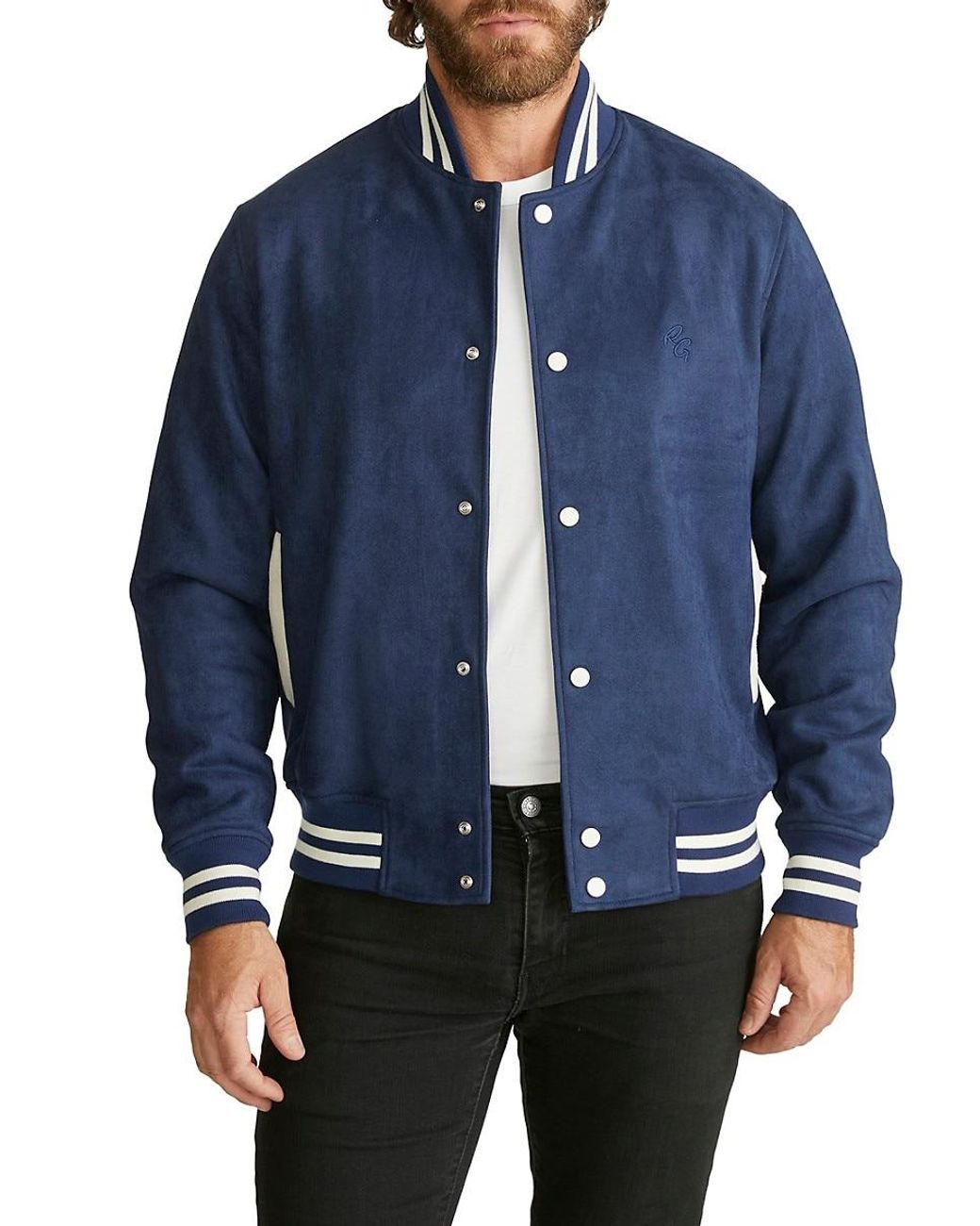 Suede on sale letterman jacket