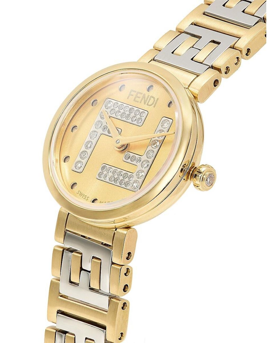 Fendi Forever 19mm Stainless Steel 0.12 Tcw Diamond Bracelet Watch in Metallic Lyst